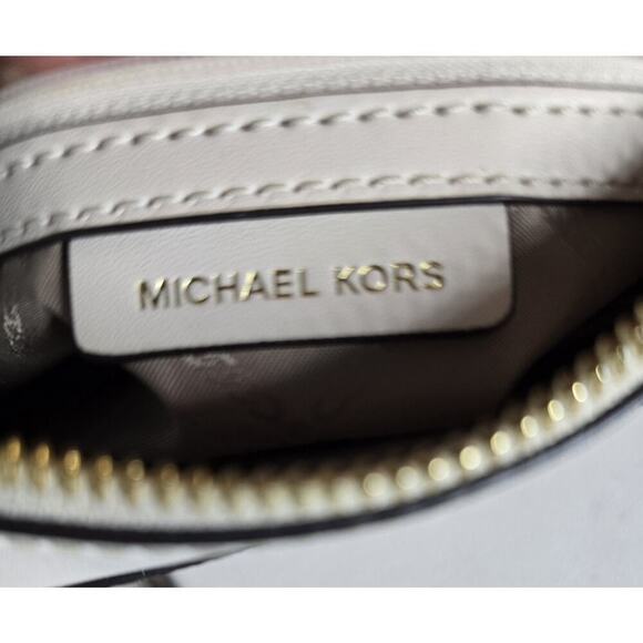 Michael Kors Jet Set Medium Logo Smokey Rose Multi Camera Crossbody Bag - New - Picture 15 of 15